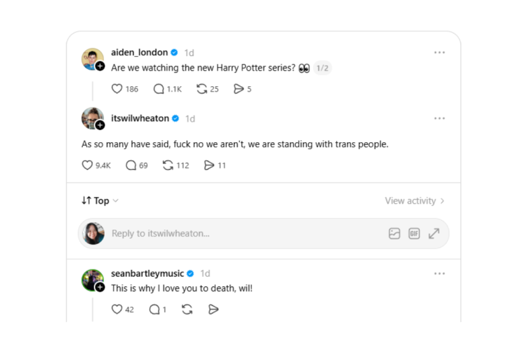 Wil Wheaton, Harry Potter
