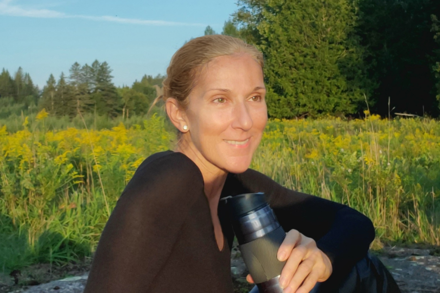 Celine Dion enjoying nature