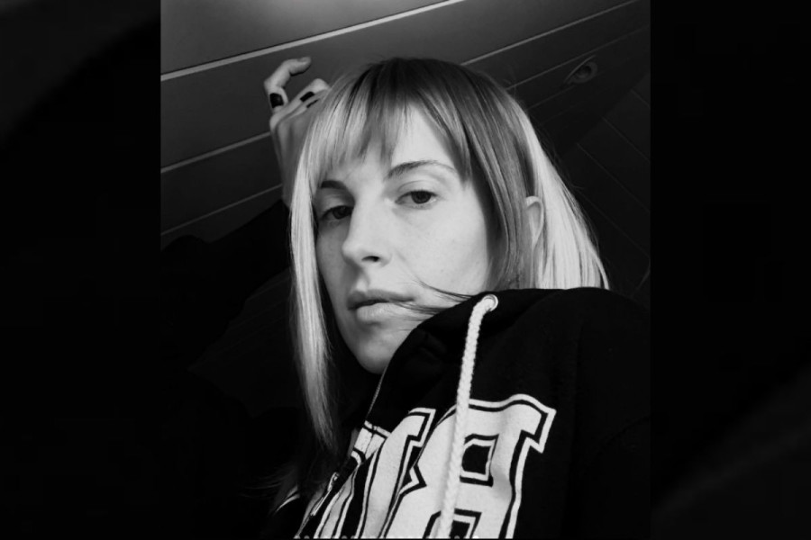 Hayley Williams' black and white selfie