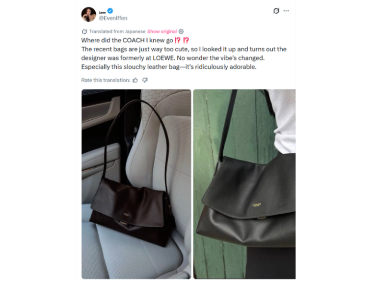 X post about Coach Bag