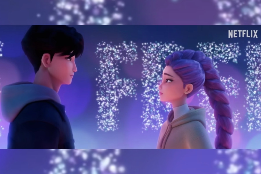 Rumi and Jinu from K-Pop Demon Hunters