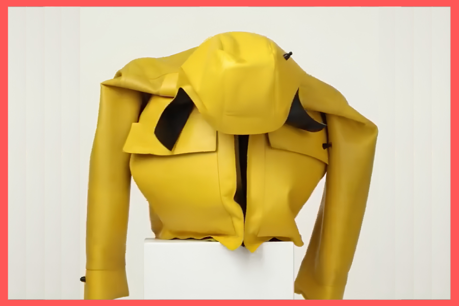 Loewe's inflatable yellow parka