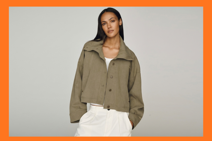 Anthropologie’s $178 khaki utility jacket