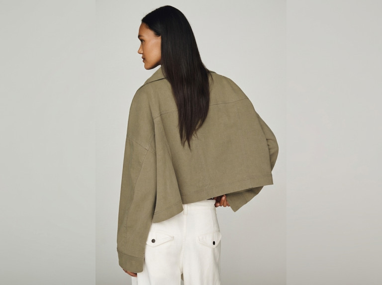 By Anthropologie Moira Funnel-Neck Utility Jacket