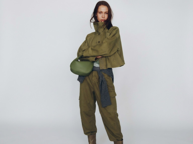 By Anthropologie Moira Funnel-Neck Utility Jacket