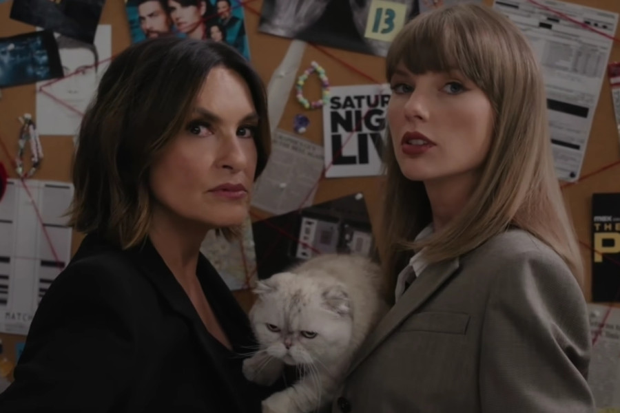 Taylor Swift and Mariska Hargitay in Law & Order sketch