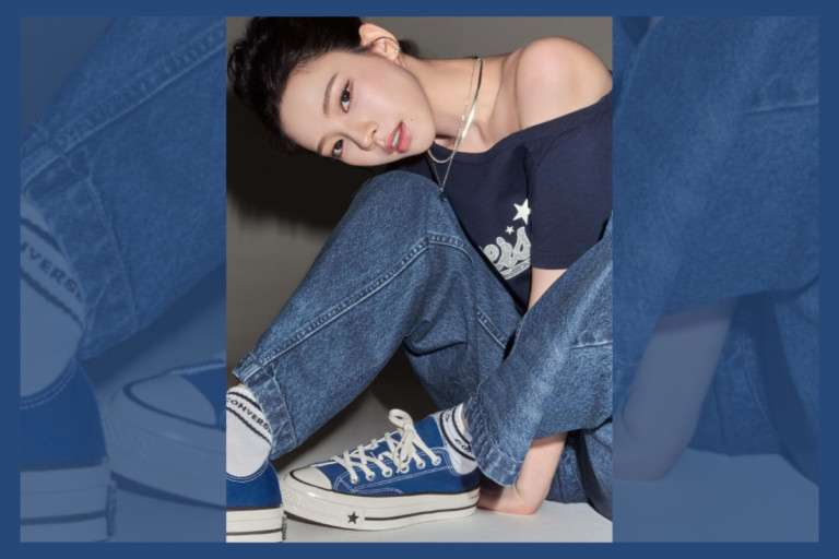 Karina wearing Converse sneakers