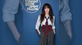 Cara Delevingne in two corset looks on The Tonight Show