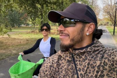 Kim Kardashian and Lewis Hamilton ride Lime bikes