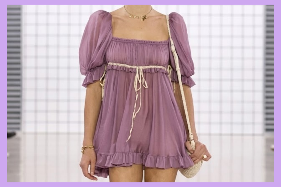 Chloé Ruffled Silk Mousseline Babydoll Mini