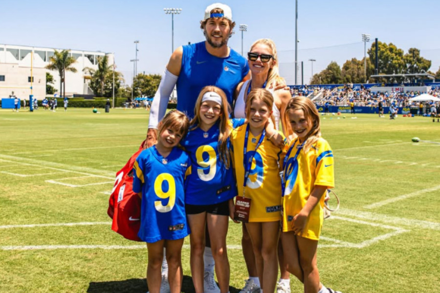 Matthew Stafford and his family