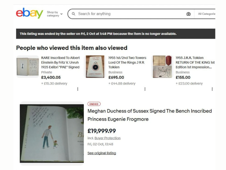 The personalised The Bench carries a handwritten message to ‘Eug