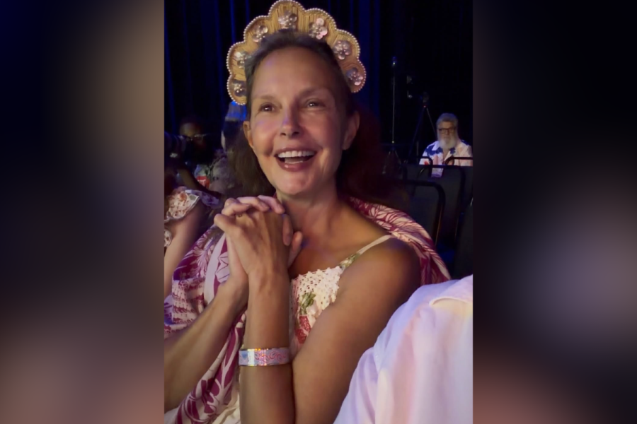 Ashley Judd supports sexual assault survivors as Sharon Stone questions.