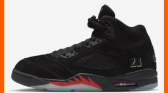 Air Jordan 5 ‘Halloween’ in Black and Picante Red