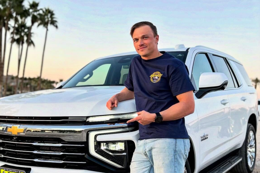 Alex Call with his car