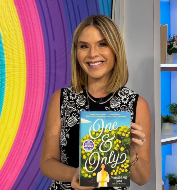 Jenna Bush Hager wears a sheet mask on her flight