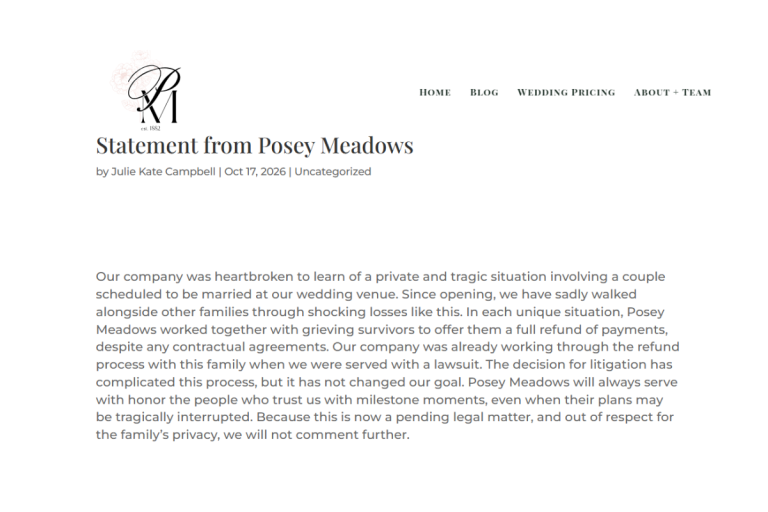Posey Meadows statement