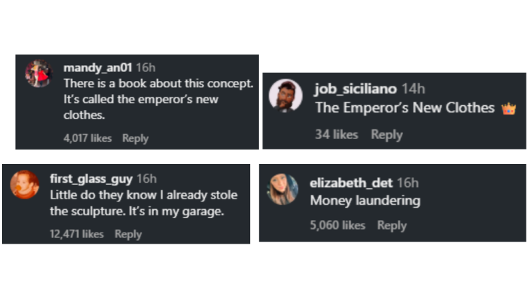 comments on Instagram