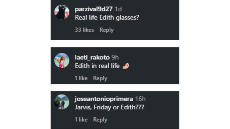 comments on Instagram