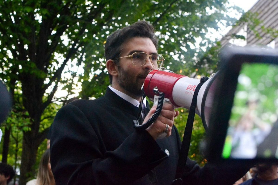 Hasan Piker at Philadelphia Chris Rabb Rally