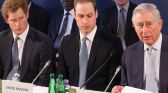 Prince Harry, Prince William, and King Charles III