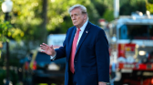Donald Trump at South Lawn of White House