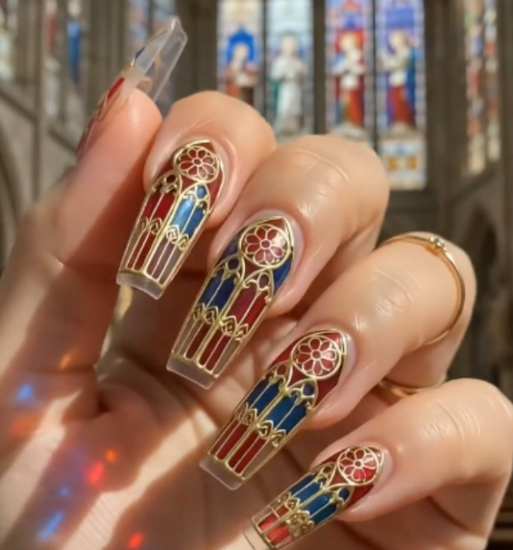 Stained glass nail art
