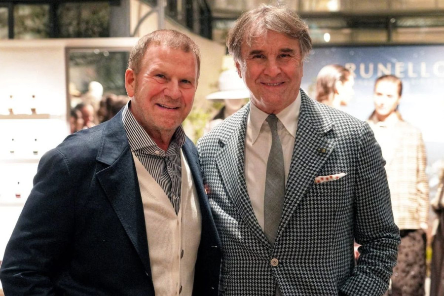 Brunello Cucinelli with US Italian Ambassador